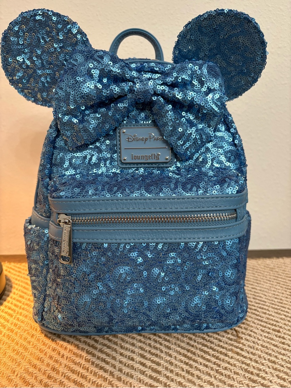 Disney Blue Sequin Minnie Ear Mini Backpack